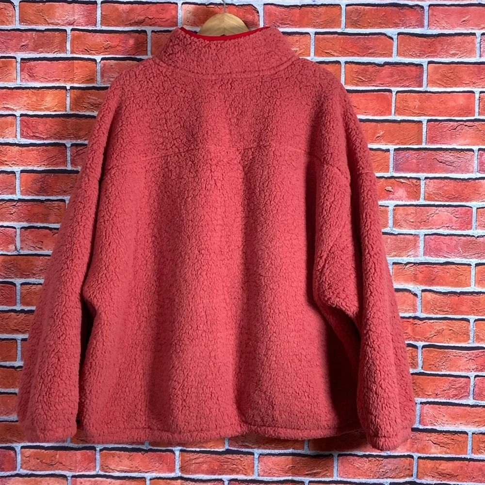 Zelos Sherpa Full‎ Zip Jacket in Rose Rouge Size 2XL